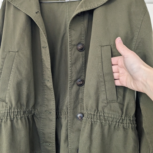 MADEWELL Highbury Military like style Balloon sleeve Button Casual Jacket Small - Picture 11 of 13